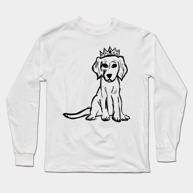 King Dog Long Sleeve T-Shirt by JessCarrsArt